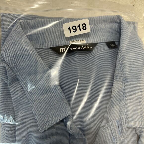 TRAVIS MATHEW POLO SHIRT MENS XXL BLUE GOLF CASUAL BUSINESS PIMA-COTTON PERU - Picture 9 of 10